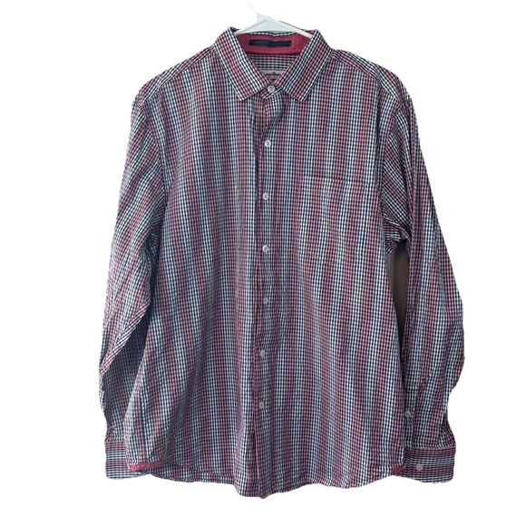 Tommy Bahama Other - Tommy Bahama Shirt Mens M Silk Blend Long Sleeve Button Down Striped Plaid